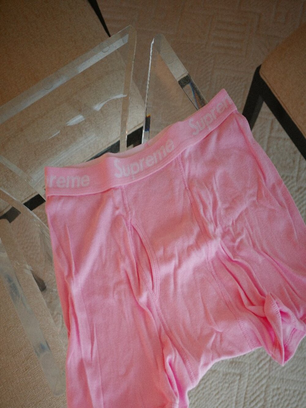 Supreme x Hanes Pink Boxer Brief Single Pair FW21 Size [M]